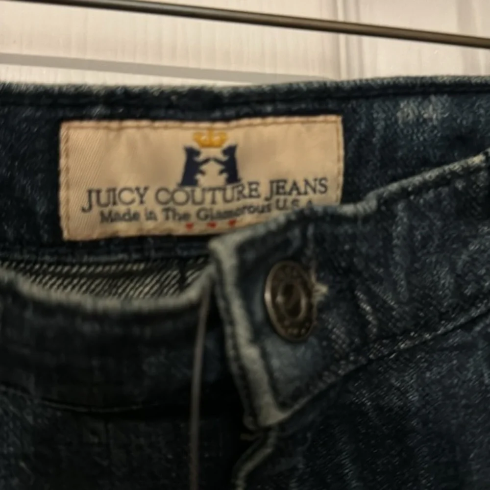 Vintage Y2K Juicy Couture Blue Denim Skirt With‎ Ruffle Size Large